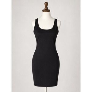 Express Body Contour Black Sleeveless Scoop Neck Mini Bodycon Dress Womens Med